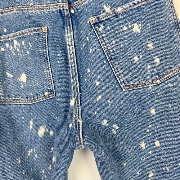 Sandro Paris Paint Bleach Splatter Jeans Medium Wash FR Size 34 US Size 2 EUC - Picture 11 of 13